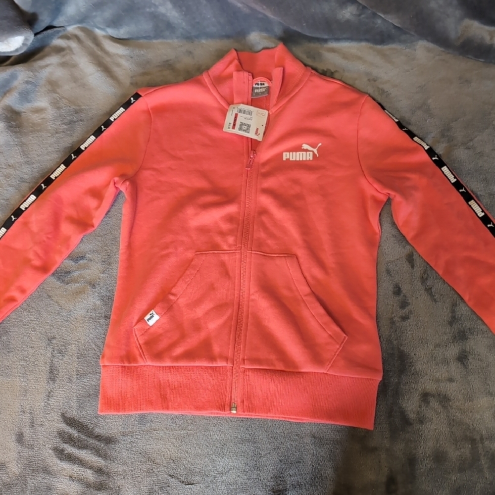 Puma Power Tape Track Jacket Womens Extra Small Pink/Salmon New With Tags